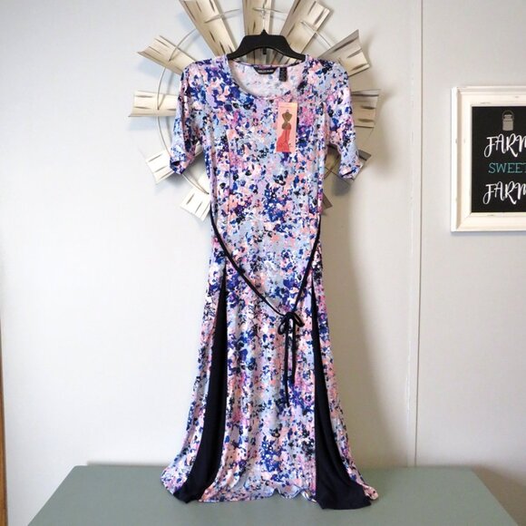 NWT Nina Leonard Miracle Matte Jersey Midi Dress Size XS Wrinkle Resistant - Picture 7 of 13